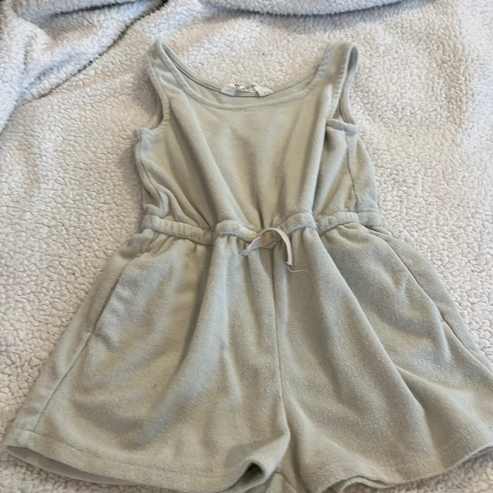 H&M one piece terry cloth shorts/tank outfit